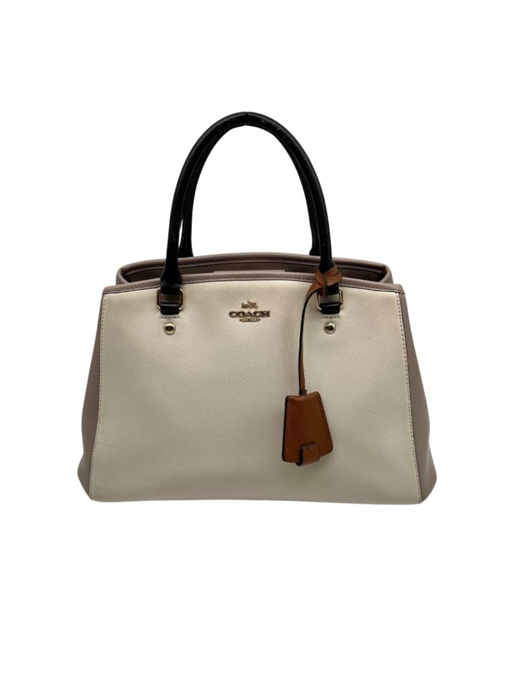 Coach Colorblock Cream Lillie Carryall Leather Crossbody Bag